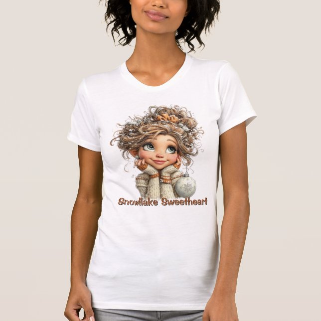 Winter Magic Cute Cozy Girl Cute Aesthetic Winter T Shirt (Framsida)