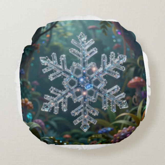 Winter magic found in the most unexpected places.  rund kudde (Framsidan)