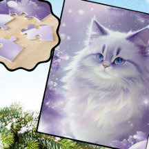 Winter Magic Kattdjur Fantasy