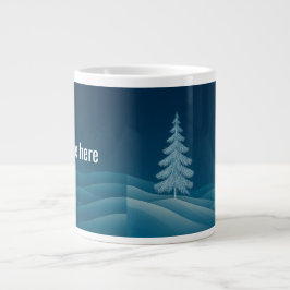 Winter Magic Mugg - Personlig Snowy Träd Design Jumbo Mugg