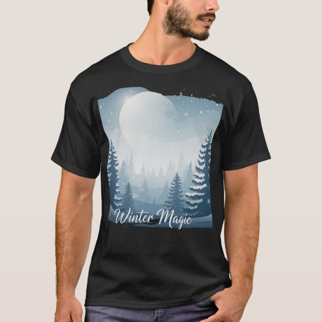 Winter Magic Shirt | Scene Tee i Snö | Pe (Framsida)