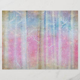 Winter Magic Träd Scrapbook Page Papper | Elegant