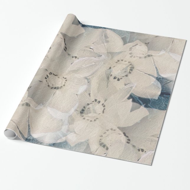 Winter Magnolia Presentpapper (Utrullad)