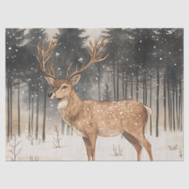 Winter Majesty Stag Winter Scene