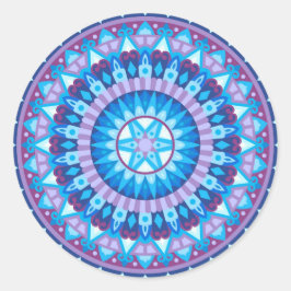 Winter Mandala Runt Klistermärke