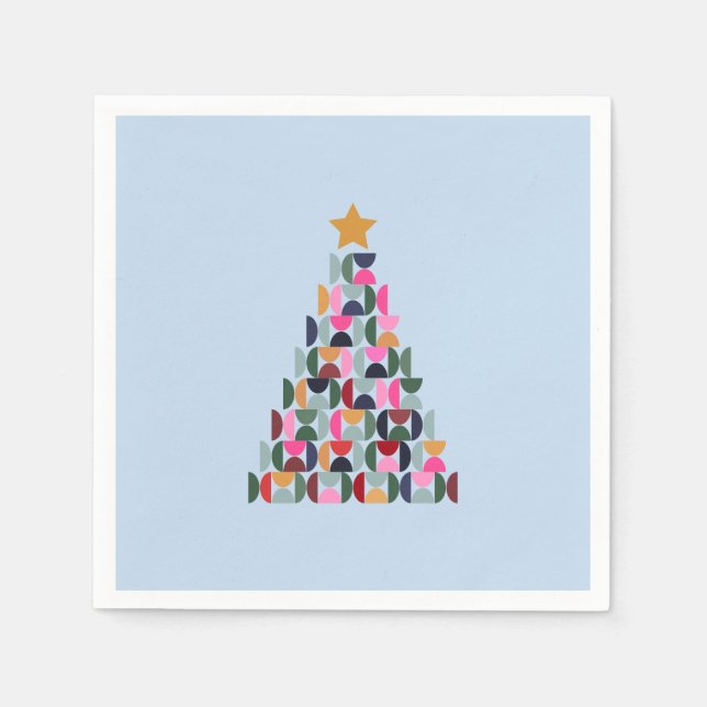 Winter Market 10 Colorful Julgran Pappersservett (Framsidan)