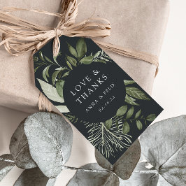Winter Meadow | Grönt Botaniskt Bröllop Presentetikett