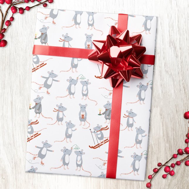 Winter Mice Helgdag Presentpapper (Skapare uppladdad)