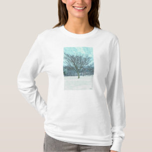 Winter Mimosa Painterly Hoodie T Shirt