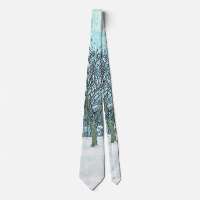 Winter Mimosa Painterly Neck Tie Slips (Framsida)