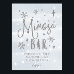 Winter Mimosa Winter Baby Shower-signatur Poster<br><div class="desc">Winter Mimosa Winter Baby Shower-signatur</div>