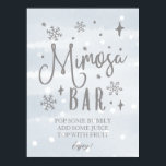 Winter Mimosa Winter Baby Shower-signatur Poster<br><div class="desc">Winter Mimosa Winter Baby Shower-signatur</div>