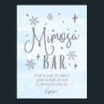 Winter Mimosa Winter Baby Shower-signatur Poster<br><div class="desc">Winter Mimosa Winter Baby Shower-signatur</div>