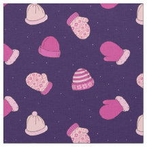 Winter Mittens and Hats Cute Rosa Mönster