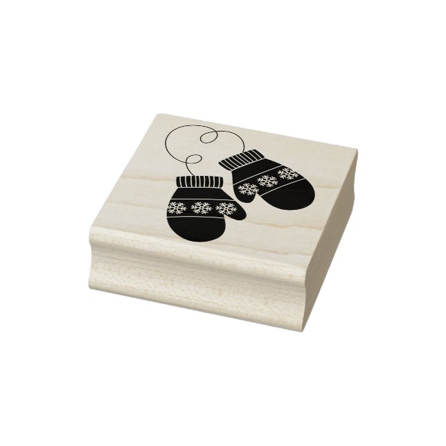 Winter Mittens jul Rubber Art Frimärke Stämpel (Stämpel)