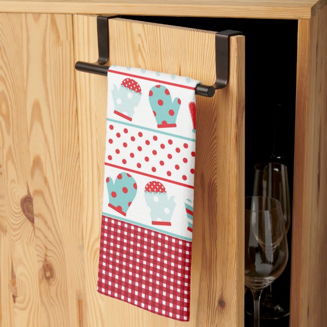 Winter Mittens Microfiber Kitchen Towel Kökshandduk (Thirds Fold)