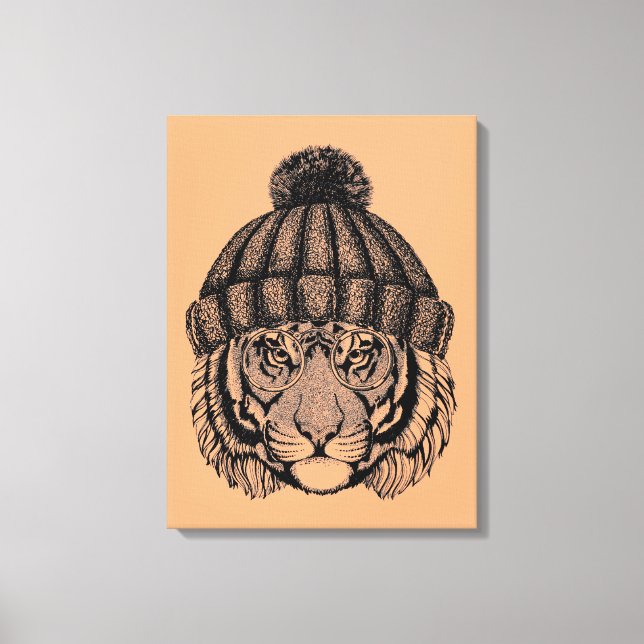 Winter Mode Redo Tiger Canvastryck (Framsida)