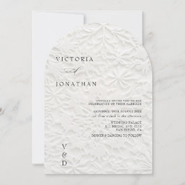 Winter Monogram White Wedding Invitation Inbjudningar