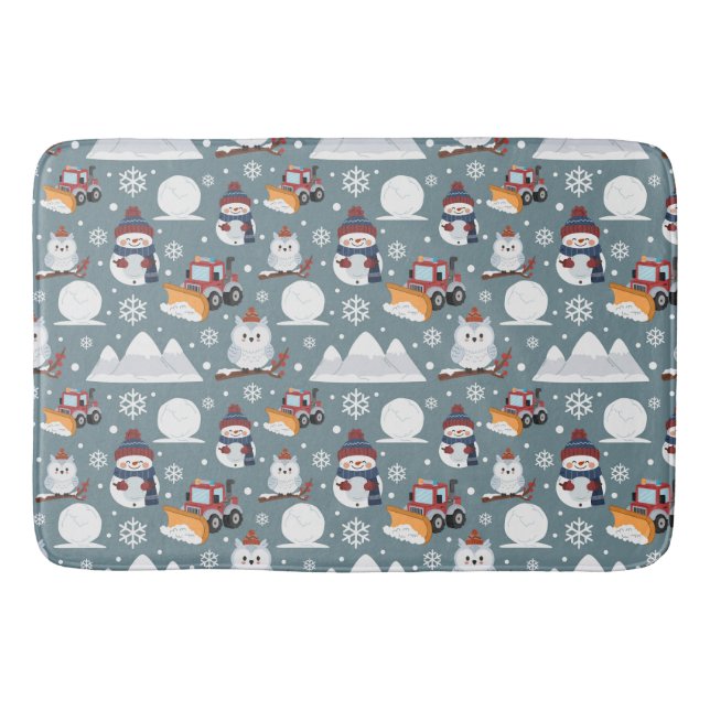 Winter Mönster Bath Mat Badrumsmatta (Framsidan)