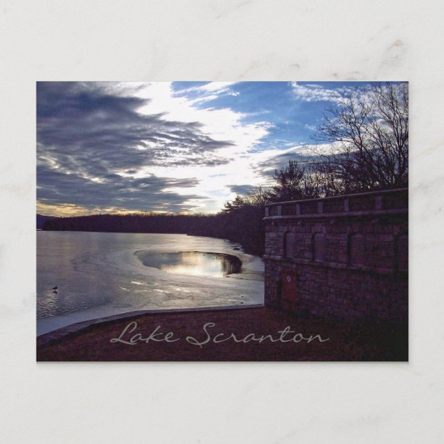 Winter Mood för Sjö Scranton-vykort Vykort (Framsida)
