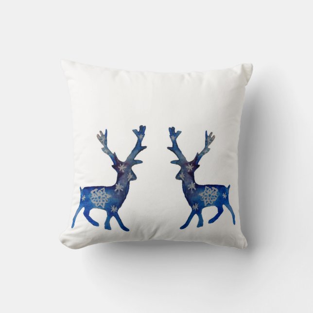 Winter Mood Reindeer Mandala Snö Pillow Kudde (Framsida)