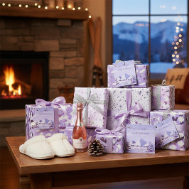 Winter Mountain Bachelorette Personalized Square Gåvor Etiketter