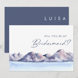 Winter Mountain Bridesmaid Frieri Inbjudningar