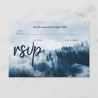 Winter Mountain Gräs Bröllop OSA Card Kort