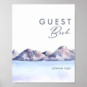 Winter Mountain Guest Bok-tecken Poster