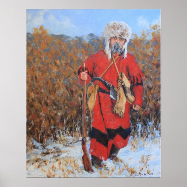 WInter Mountain Man Fine Art Poster (Framsidan)