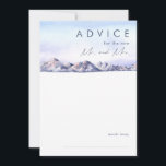 Winter Mountain Sunset Bröllop Adapter Rådkort<br><div class="desc">Det här Winter Mountain Sunset bröllop-kortet är precis vad du har tittar för att slutföra ditt enkla, roliga moody bröllop. Designad med rosa och blå pastellvattenfärg som på ett vackert sätt blandas in i marin och högdagrar som alla perfekt fångar upp en kvällssolnedgång i naturen. Det är säkert att på...</div>