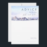 Winter Mountain Sunset Bröllop Adapter Rådkort<br><div class="desc">Det här Winter Mountain Sunset bröllop-kortet är precis vad du har tittar för att slutföra ditt enkla, roliga moody bröllop. Designad med rosa och blå pastellvattenfärg som på ett vackert sätt blandas in i marin och högdagrar som alla perfekt fångar upp en kvällssolnedgång i naturen. Det är säkert att på...</div>