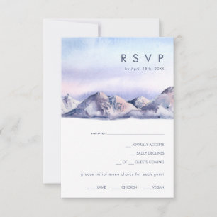 Winter Mountain Sunset Menu Choice OSA kort