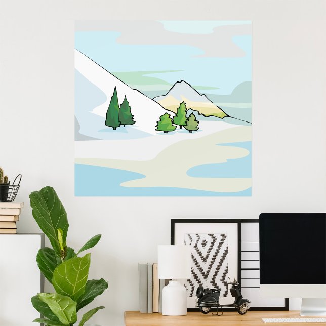 Winter Mountains Snowy Landscape Poster (Skapare uppladdad)
