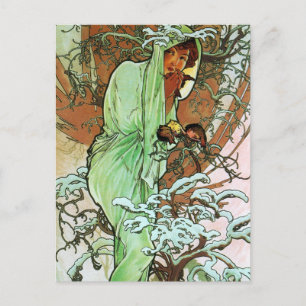 Winter, Mucha Vykort