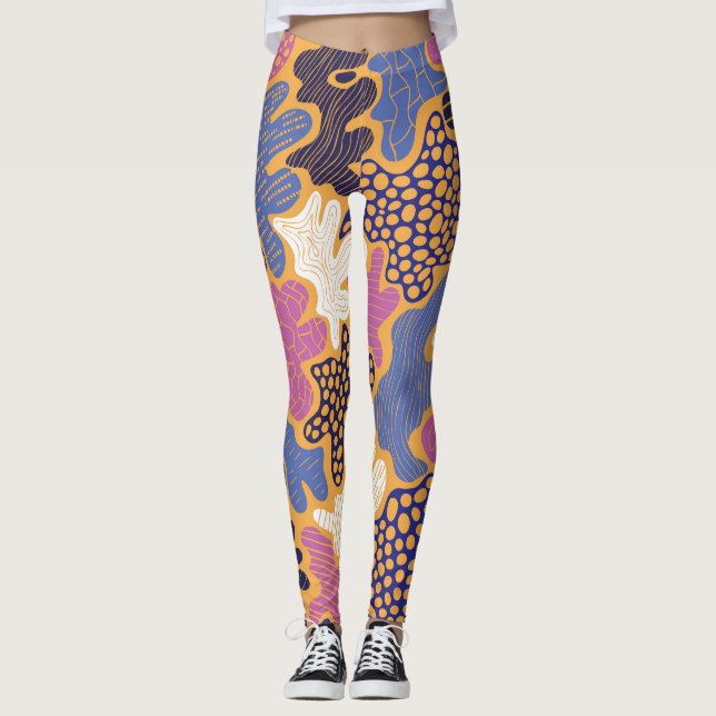 Winter Mulled Vin: Blandade media Leggings (Framsida)