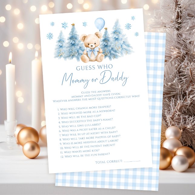 Winter Nalle Balloon Baby Mamma eller pappa Game (Skapare uppladdad)