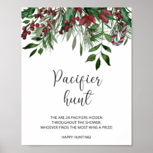 Winter Nappar Hunt-signalen. Hitta spelet Nappar Poster