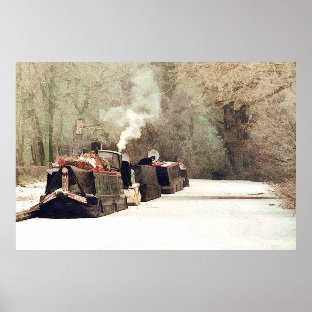 WINTER NARROWBOAT POSTER (Framsidan)