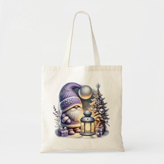 Winter Natt Gonk Tote Bag Tygkasse (Framsidan)