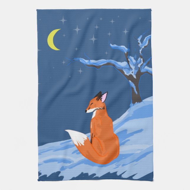 Winter NattFox Kökshandduk (Vertikal)