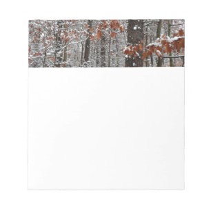 Winter Nature Fotography snö Covered Oak Träd Wint Anteckningsblock