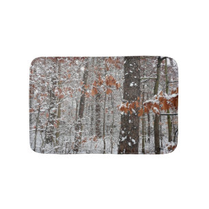 Winter Nature Fotography snö Covered Oak Träd Wint Badrumsmatta