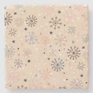Winter neutralts snöflingor stenunderlägg