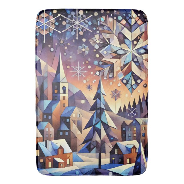 Winter Nght Art Bath Mat Badrumsmatta (Framsidan (Vertikal))