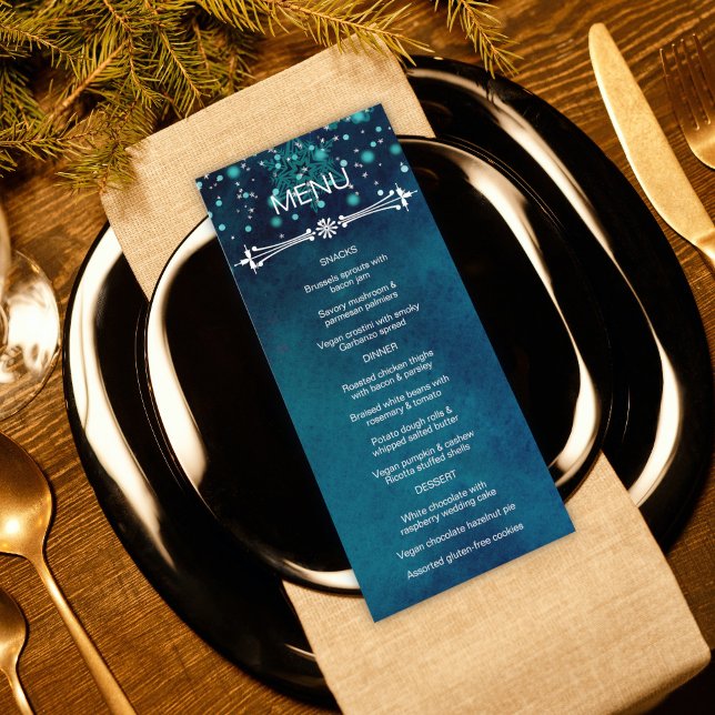 Winter Night Bröllop Menu Meny (Skapare uppladdad)