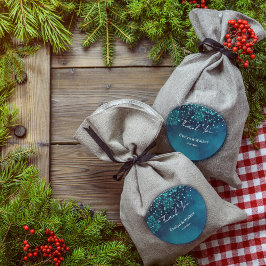 Winter Night Tack Runt Klistermärke