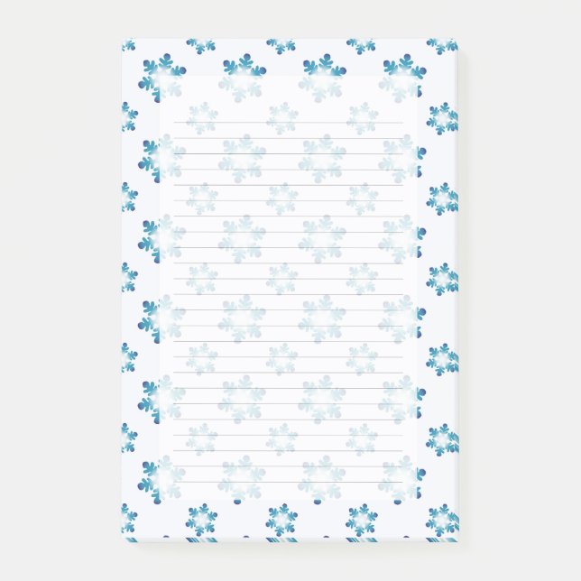 Winter Notepads with Snowflakes  Post-it Block (Framsida)