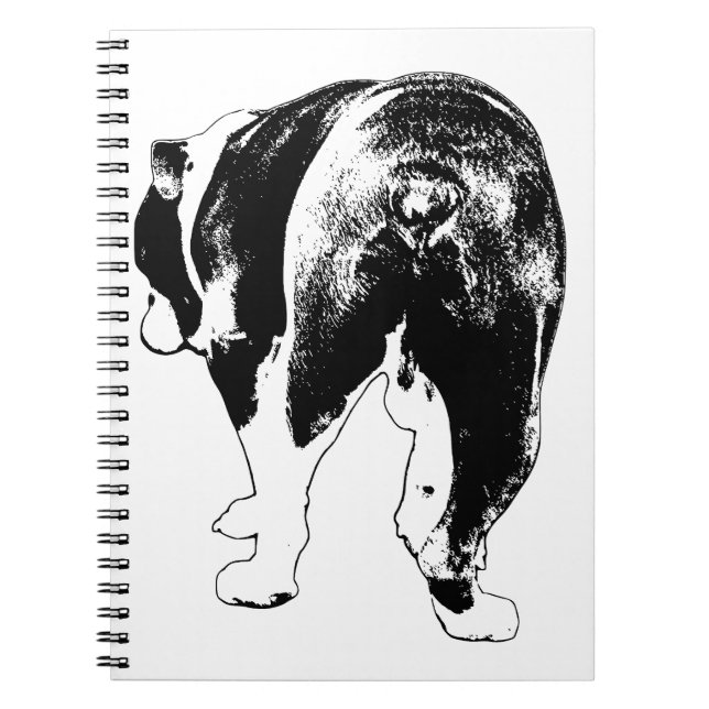 Winter Notes: Graphic Bulldog Muse Anteckningsbok (Framsidan)
