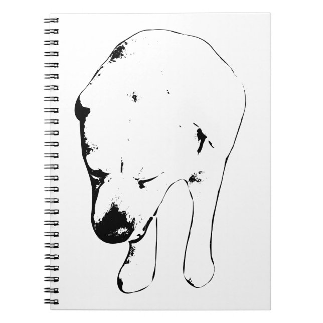 Winter Notes med Labrador Muse Anteckningsbok (Framsidan)